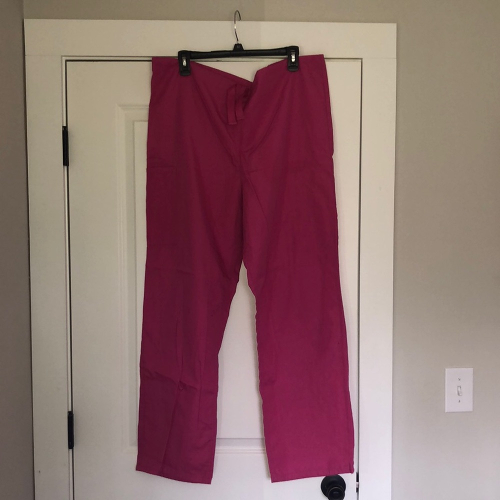 Hot pink scrub pants